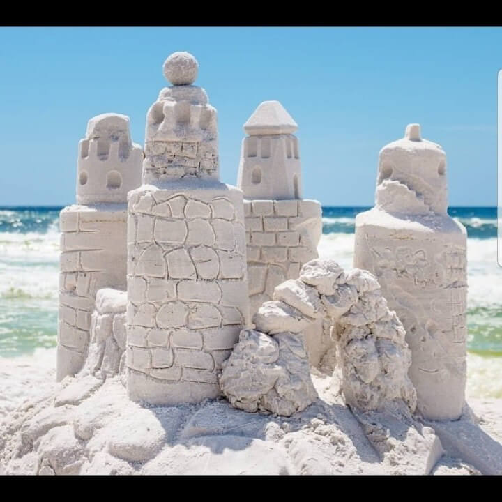 Photo of sand castle with Beach Sand Sculptures