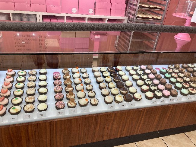 Cupcakes at B Cupcakes, a black owned business.