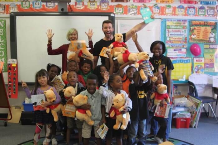 Photo of a classroom with Bears Who Care teddy bears