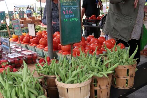 Green Beans at a farmer's market.