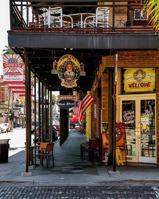Photo of a cigar shop in Ybor City
