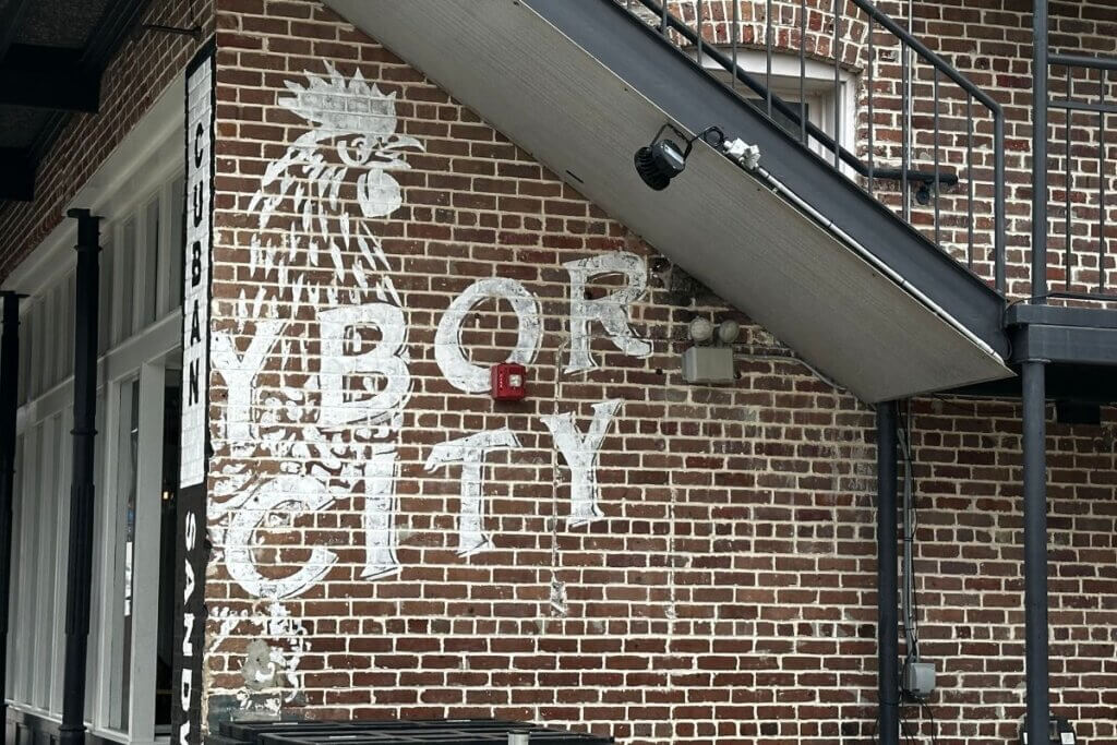 Ybor City brick wall mural