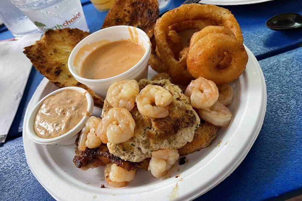Hurricane Seafood on a plate
