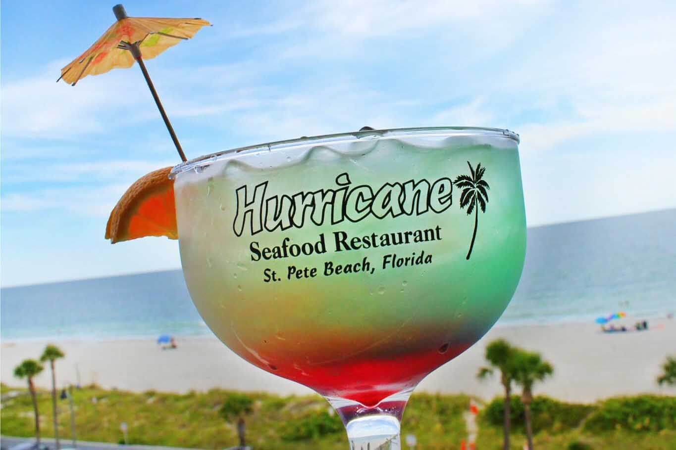 Hurricane drink at Hurricane Seafood Restaurant