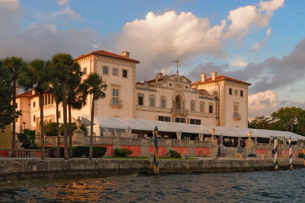 Vizcaya Museum and Gardens from water