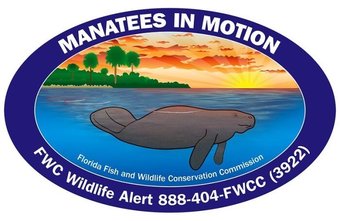 FWC’s 24/7 wildlife alert hotline decal. 