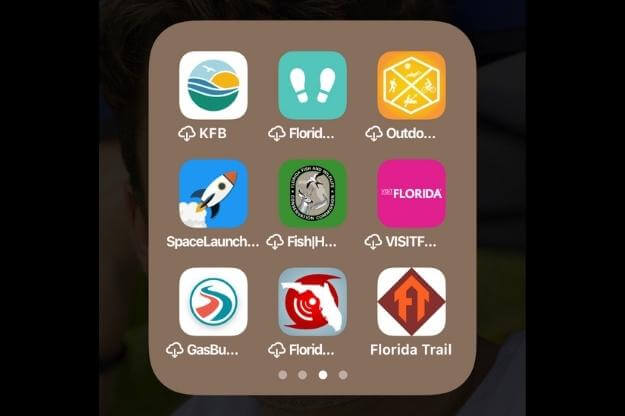 Photo of screenshot of Florida Outdoor apps used by Authentic Florida