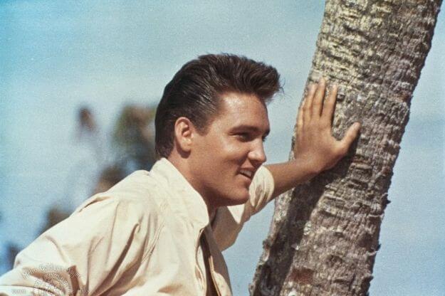 Elvis Presley on the beach