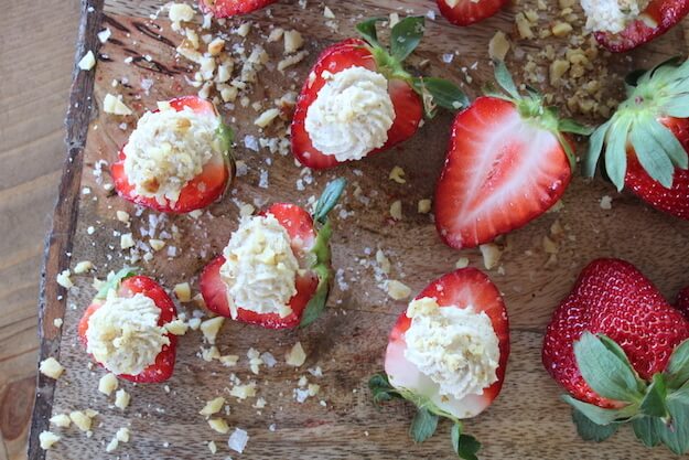 Photo of strawberries with cinnamon mascarpone
