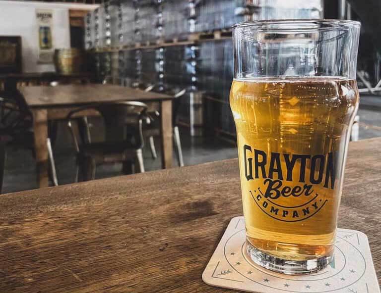Grayton Beer in a Bar.