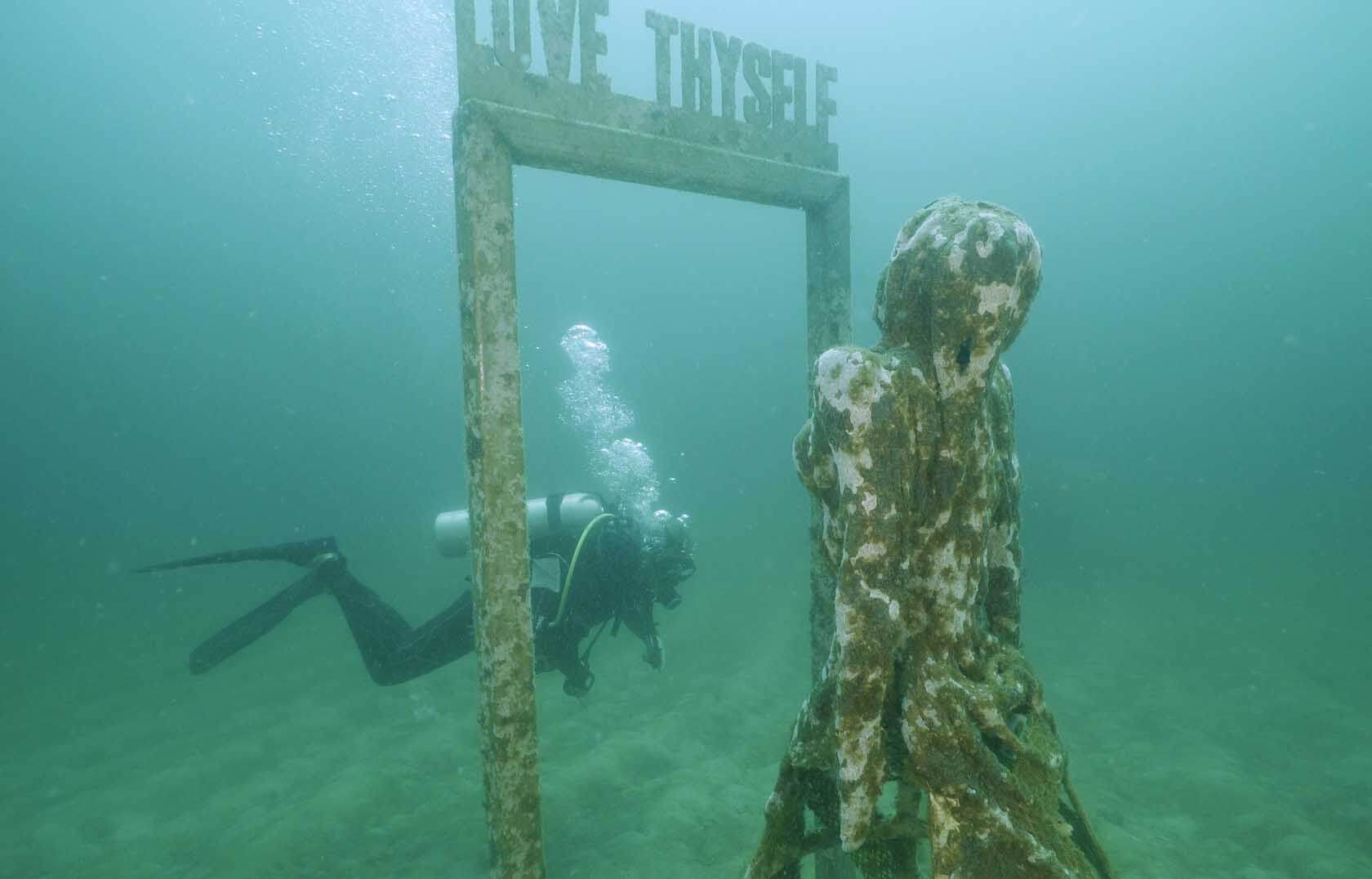Underwater Museum of Art Display.