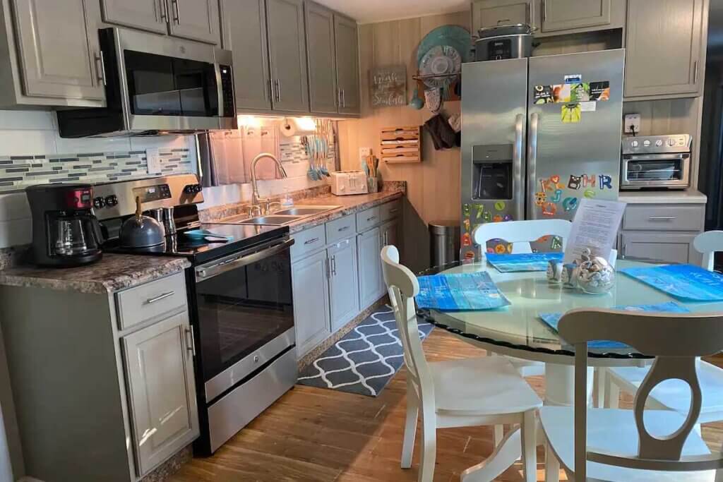 kitchen in an airbnb