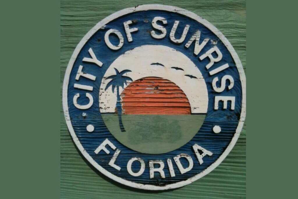 City of Sunrise Florida sign