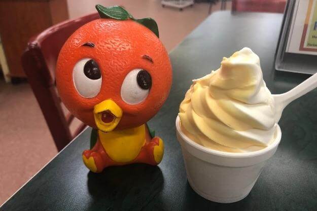 Photo of Orange Bird with orange swirl ice cream at Mixon Farms