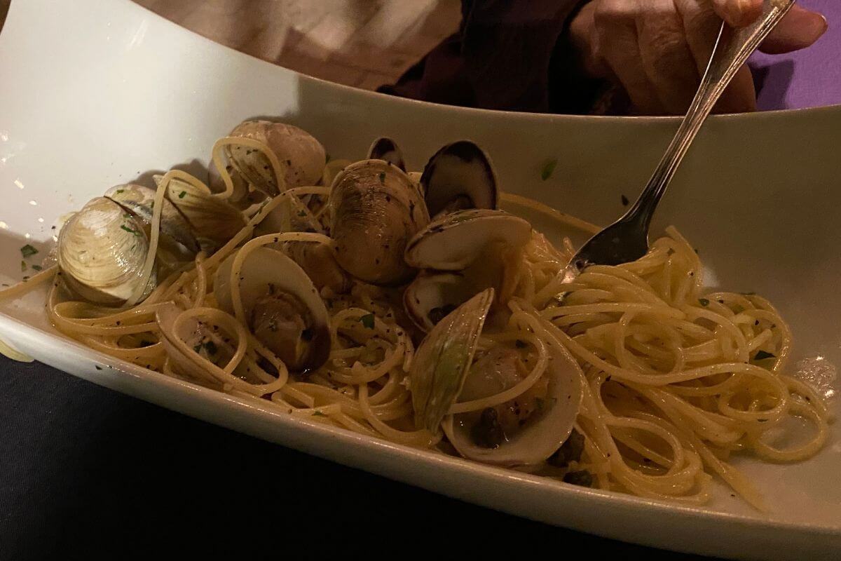 Linguine with Clams at the Village of the Arts in Bradenton. 