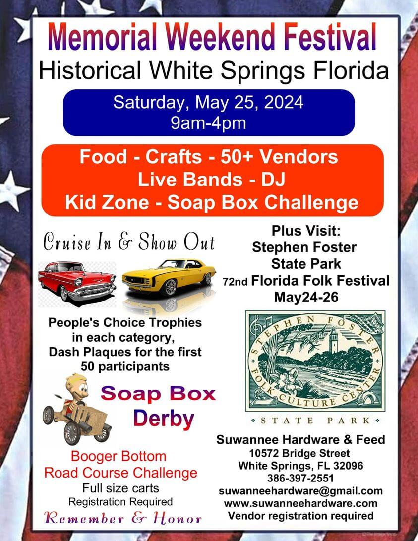 Memorial Weekend Festival in White Springs flyer