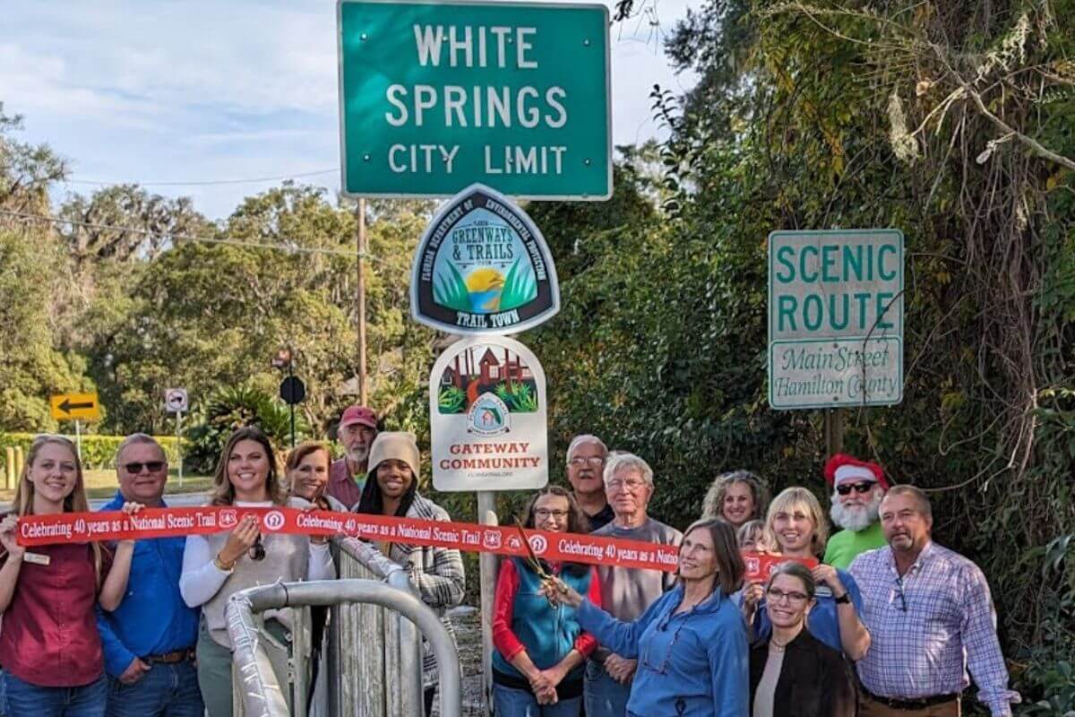 Trail Town Designation in White Springs by Florida Trail Association