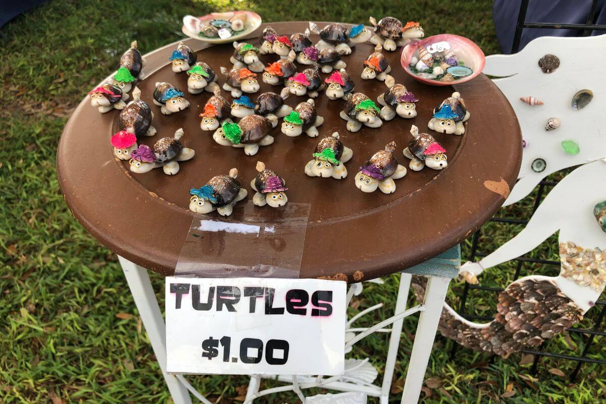 Turtle art for sale at New Smyrna Farmers Market