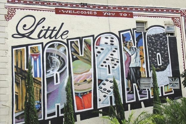 main wall mural welcoming people to Little Havana in Miami