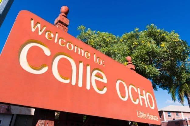 Welcome to Calle Ocho sign in Little Havana