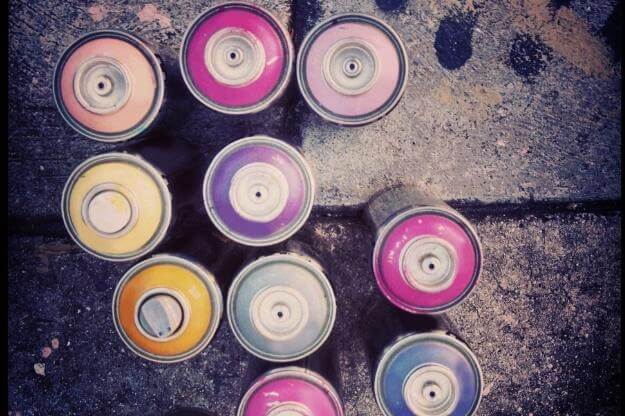 Photo of spray paint cans in Wynwood