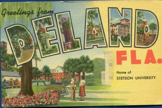 Greetings from Deland postcard. 
