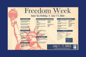 Photo of 2022 Freedom Week Sales Tax-Free graphic