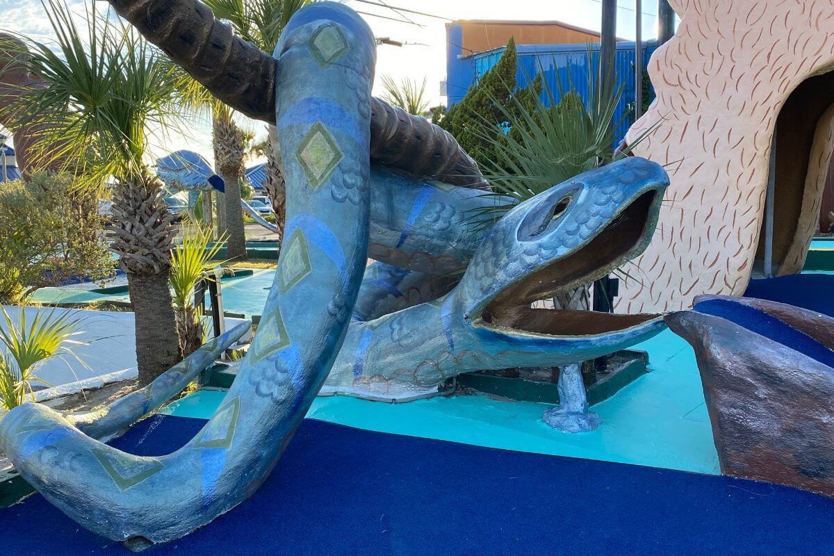 Goofy Golf snake in Panama City Beach Florida
