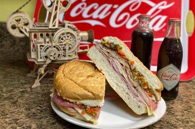 Photo of muffaletta sandwich from Ocala Drive-In Movie Theater