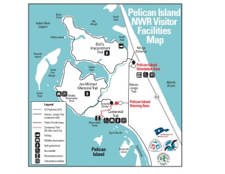 Pelican Island BWR Visitor Facilities Map.
