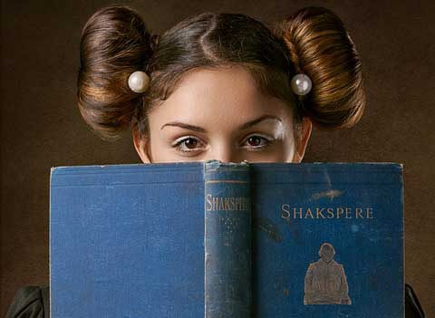 Girl with a Shakespeare Book.
