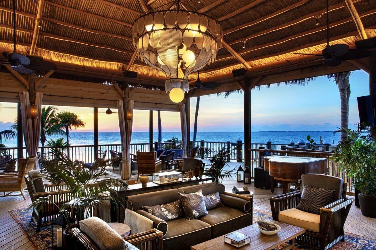 Little Palm Island Resort & Spa lounge area.