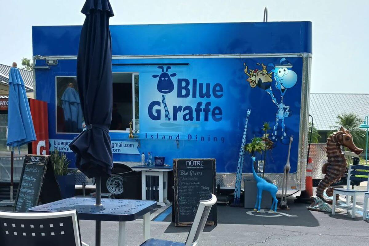 Blue Giraffe Food Truck on Sanibel Island.