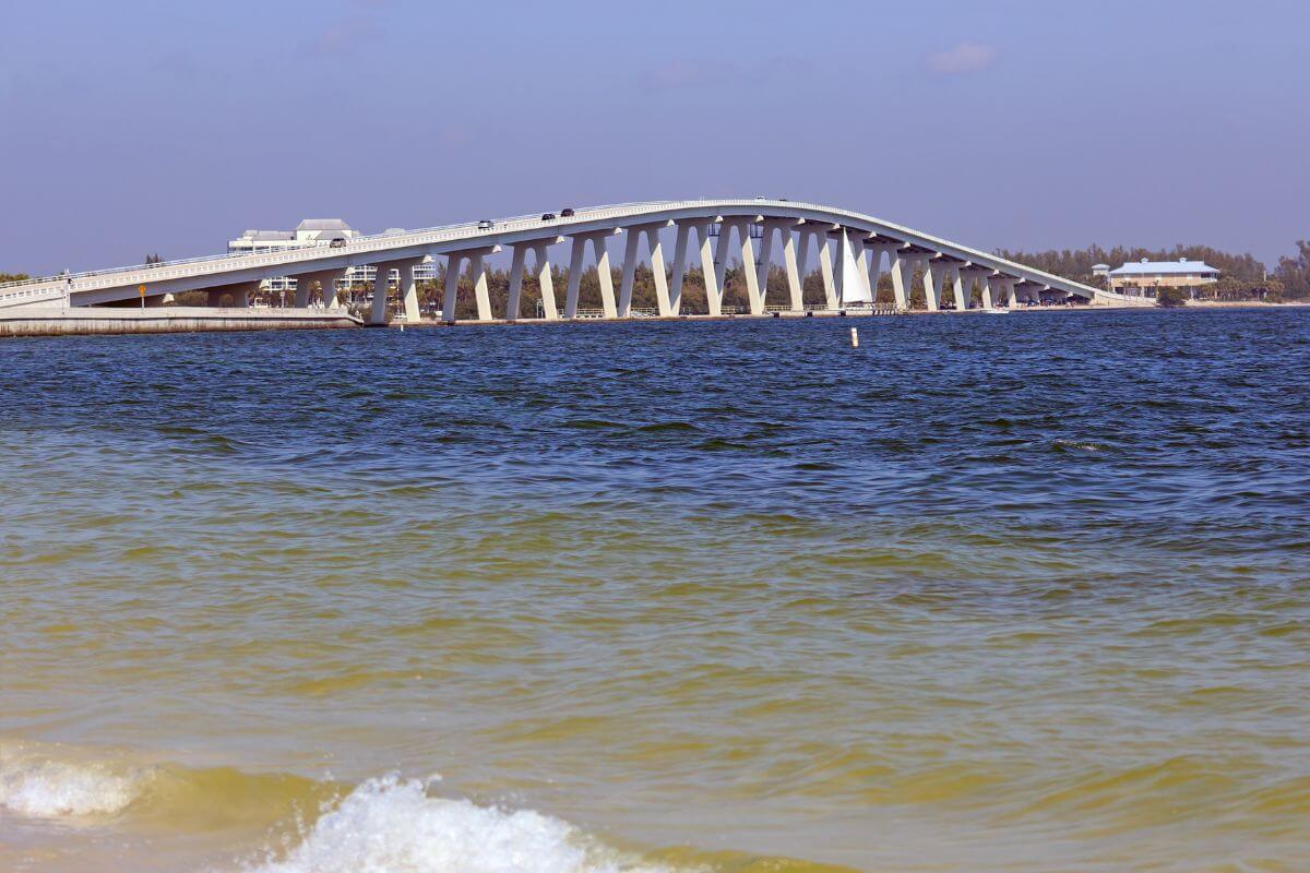 Bridge over the water. 