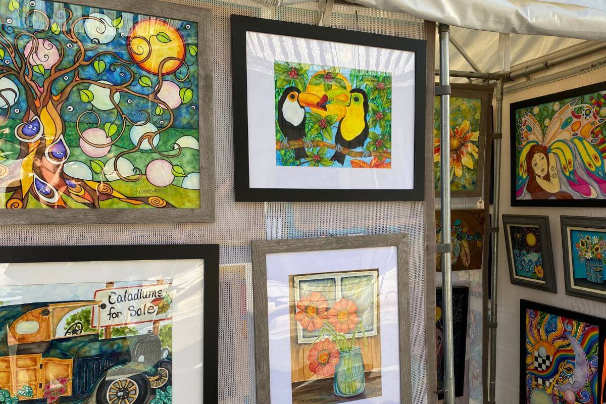 Cedar Key Art Festival art on display