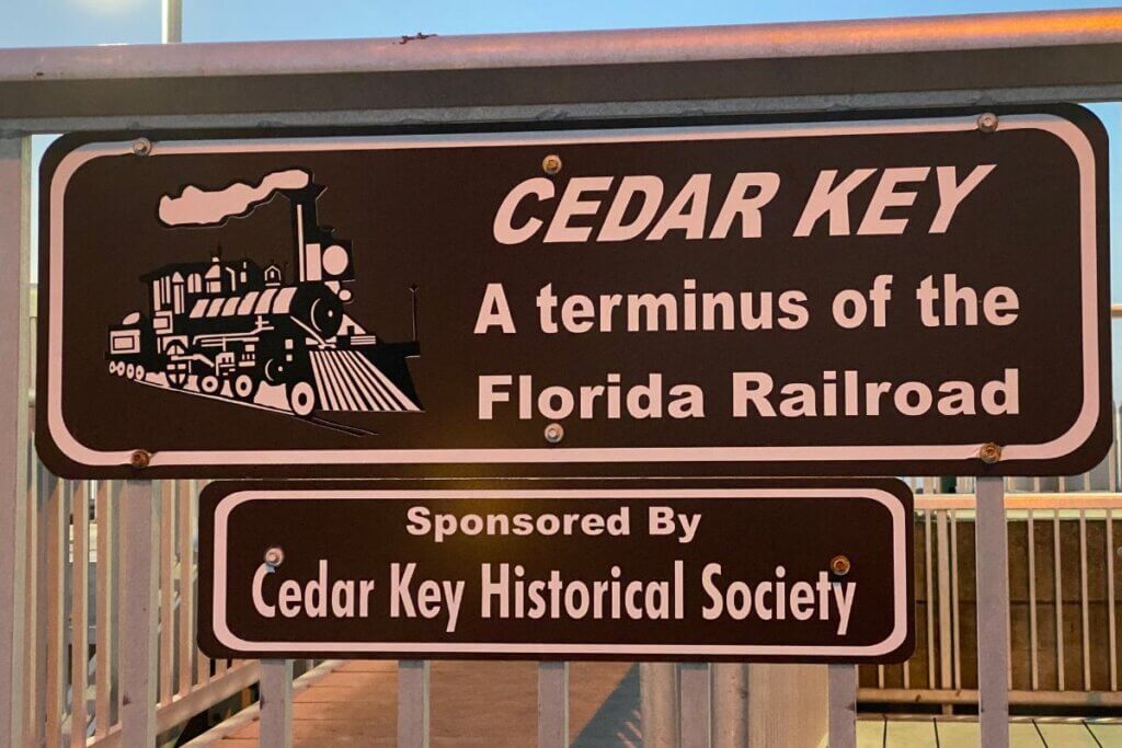 Cedar Key railroad sign