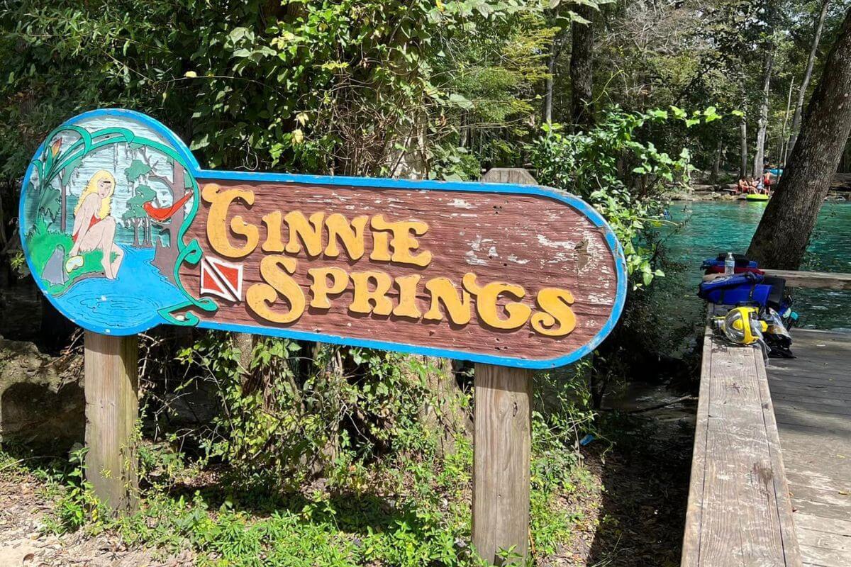 Ginnie Springs sign.