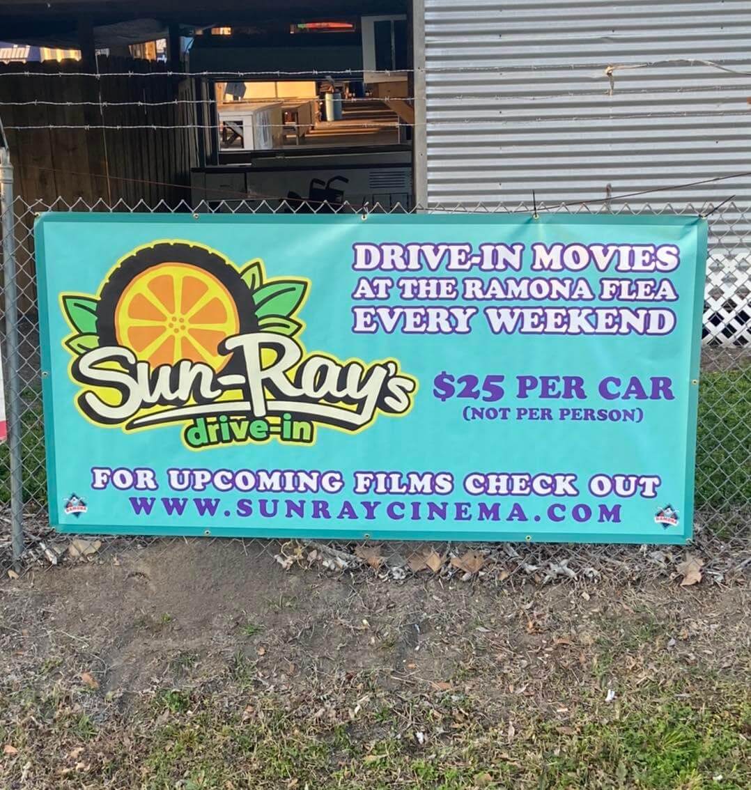Sun Ray Cinema Drive In banner