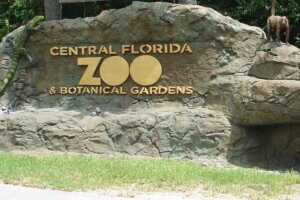 Central Florida Zoo and Botanical Gardens sign