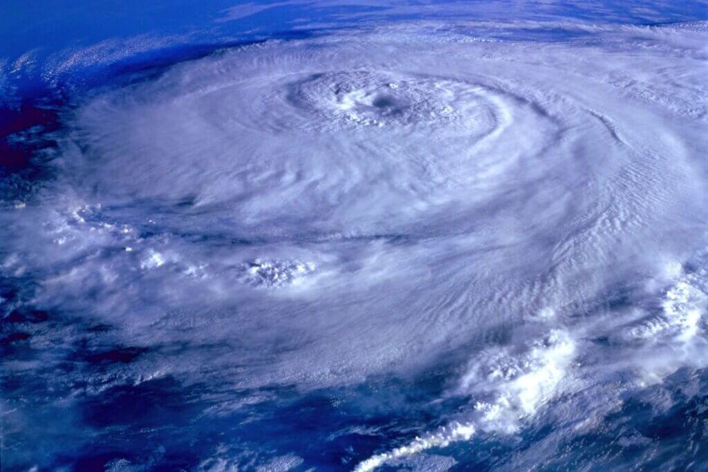 hurricane aerial view