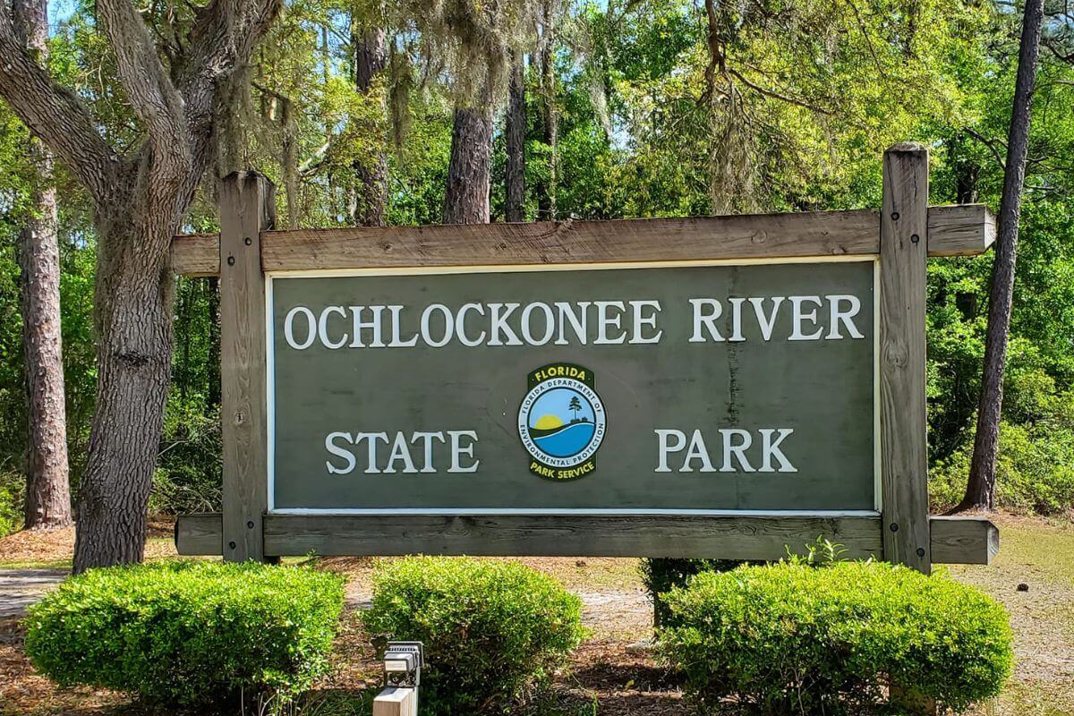 Ochlockonee River State Park main sign