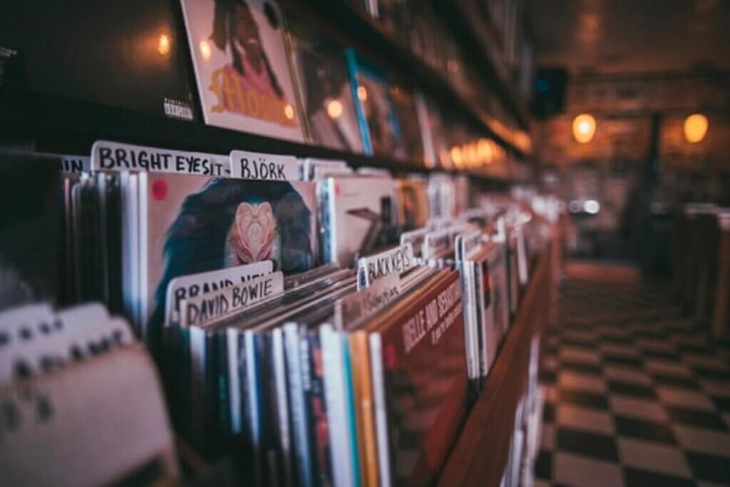 Retrofit Records store interior