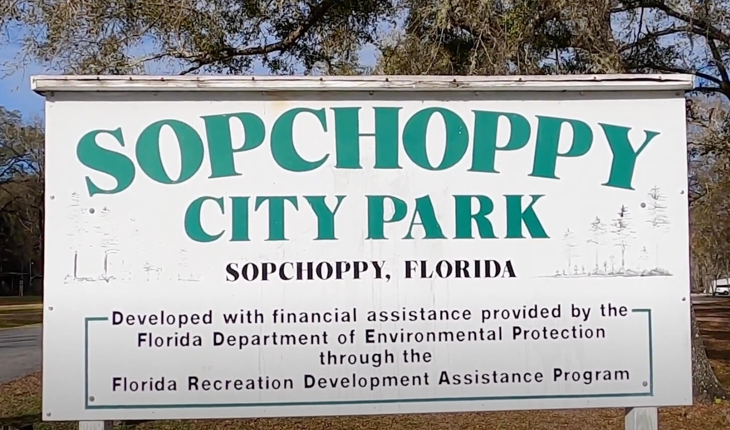 Sopchoppy City Park sign