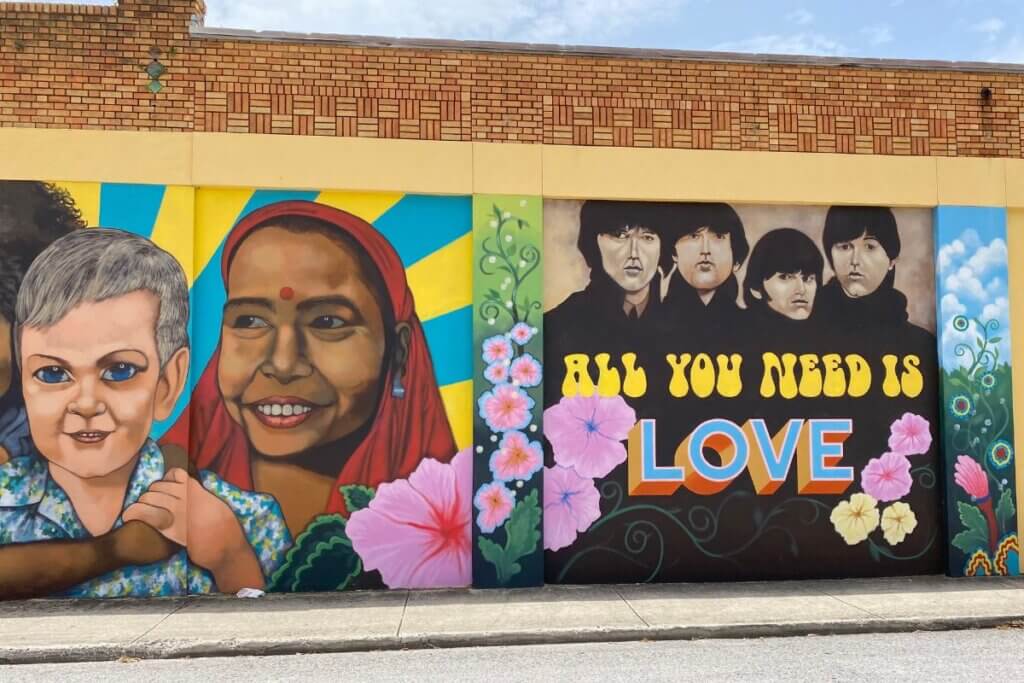 St Pete mural featuring The Beatles