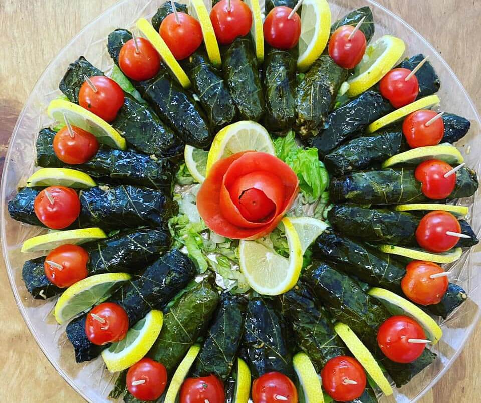 The Mediterranean Chickpea platter of food. 