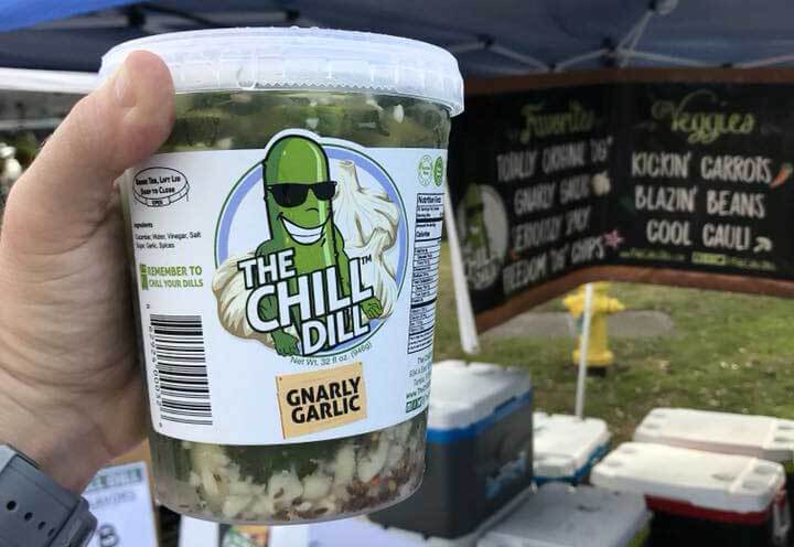 The Chill Dill Gnarly Garlic Pickles. 