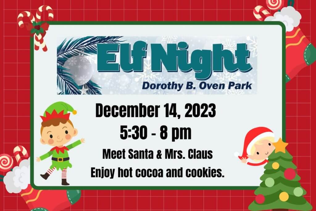 Elf Night 2023 flyer created by AuthenticFlorida.com