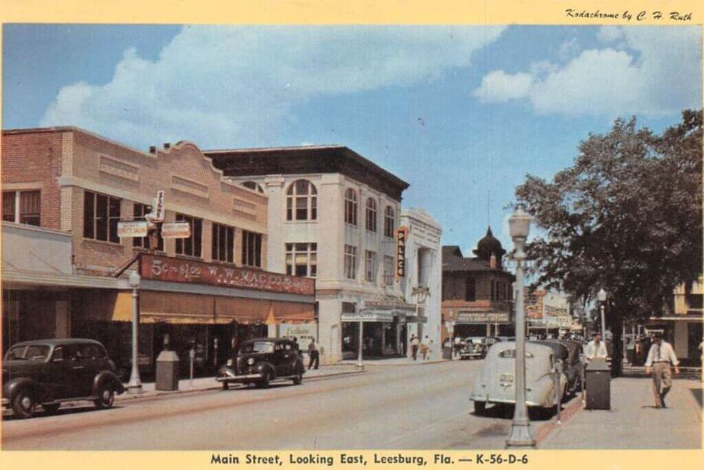 Leesburg Florida vintage postcard