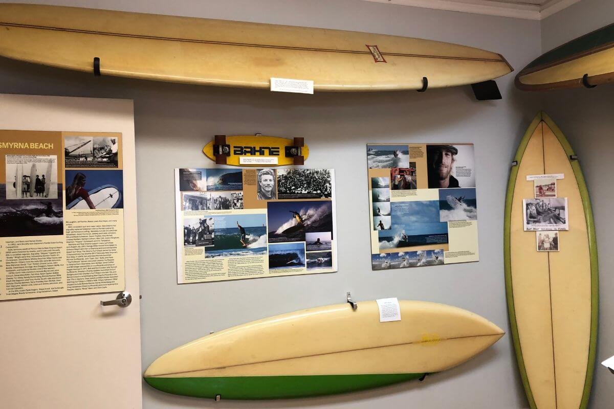 Surfboards at the Museum of East Coast Surfing in New Smyrna Beach. 