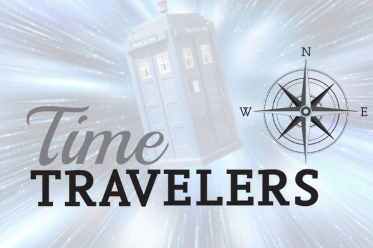 Time Travelers graphic. 